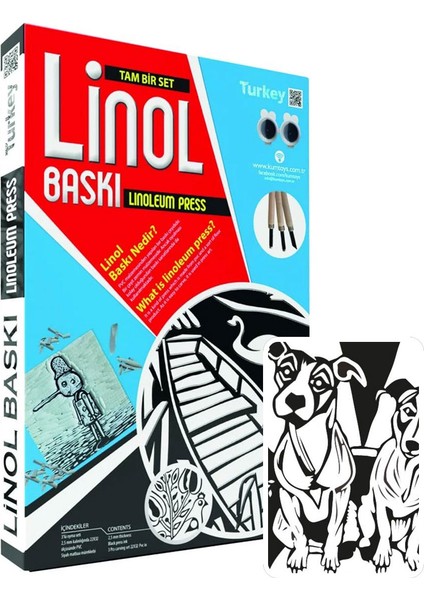 Linol Baskı Seti Köpek Deseni