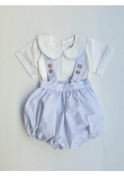 Erkek Gri Çizgili Şort Gömlek fırsatları