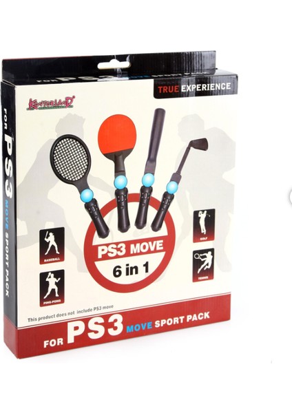 Ps3 Move Sports Kit Golf Tennis Pinpon Match 6in1 Ps3 Ps Vr