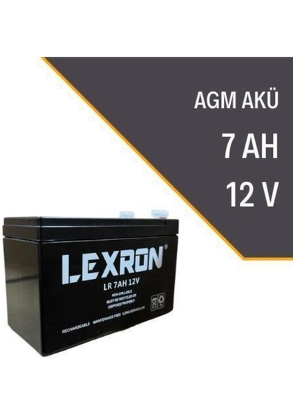 7 Ah Amper 12 V Volt Kuru Tip Agm Akü