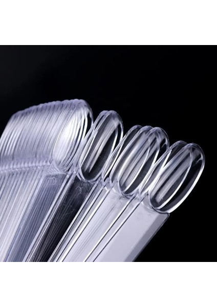 50'li Tırnak Renk Kartelası Şeffaf Oval