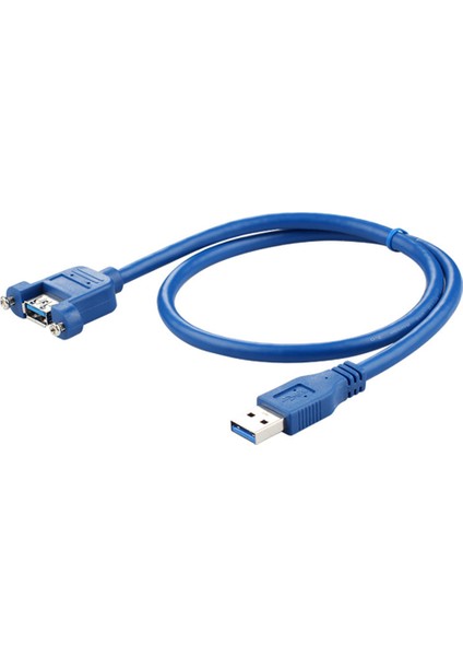 Panel Tipi Vidalı USB 3.0 Dişi / Erkek Uzatma Kablosu-1.5metre