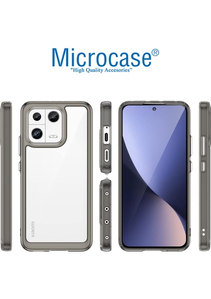 Xiaomi 13 Pro Global Shield Serisi Darbeye Dayanıklı Köşe Korumalı Yarı Esnek Plastik Tpu Kılıf - AL8100