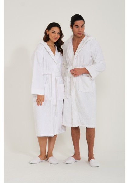 Kapüşonlu Premium %100 Pamuk Unisex Bornoz fırsatları
