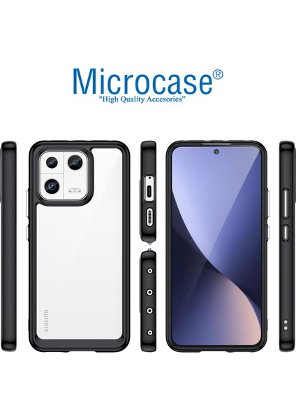 Xiaomi 13 Pro Global Shield Serisi Darbeye Dayanıklı Köşe Korumalı Yarı Esnek Plastik Tpu Kılıf - AL8100