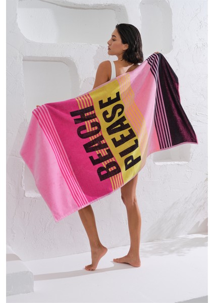 %100 Pamuk Plaj Deniz Havlusu Beach 75X150