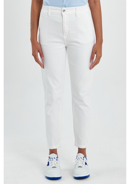 Kadın Norah Beyaz Renkli Beli Lastikli Jean Pantolon indirimleri