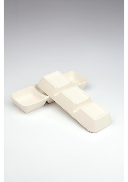 3 Bölmeli Mars Çerezlik Seramik Bisküvi (Ham Bisküvi Boyanabilir Obje) fırsatları