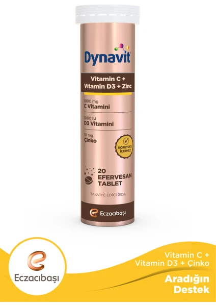 Vitamin C+D+Çinko - 20 Efervesan