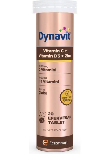 Vitamin C+D+Çinko - 20 Efervesan