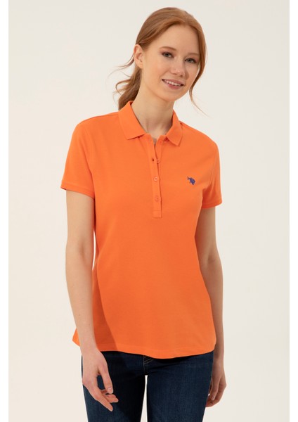 Kadın Turuncu Basic T-Shirt 50246272-VR051 modelleri