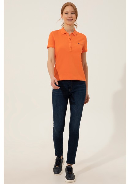 Kadın Turuncu Basic T-Shirt 50246272-VR051 fırsatları