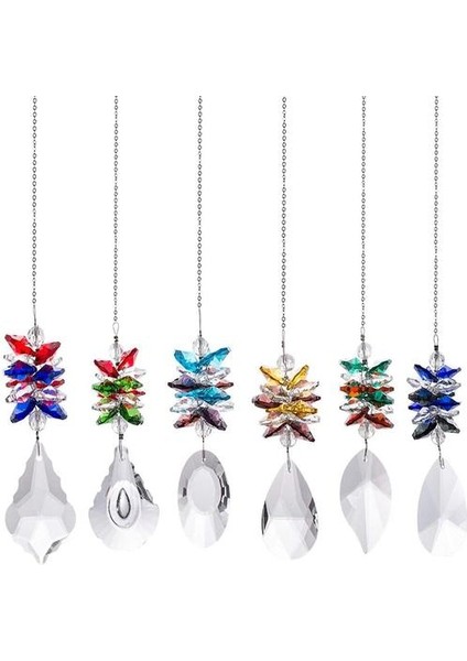 Renkli Gün Suncatcherâ Prizmalar Kristal Topu Kolye Gökkuşağı Avize Oturma Odası Windows Xmas Decorâ Aksesuarları Mix 6 Stil Renk (Pa (Yurt Dışından)