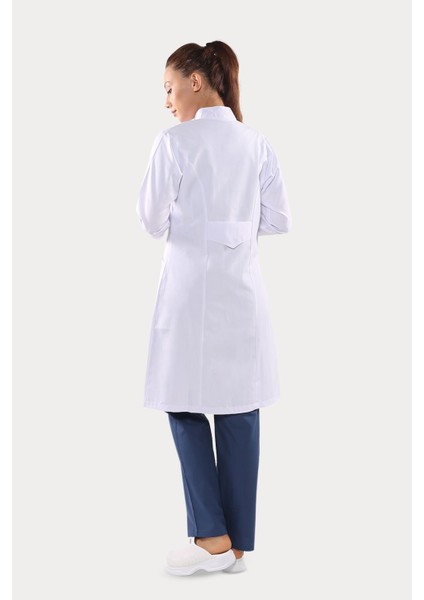 Uzun Kol Beyaz Uzun Boy Hakim Yaka Doktor Hemşire Öğretmen Önlüğü Alpaka Kumaş fırsatları