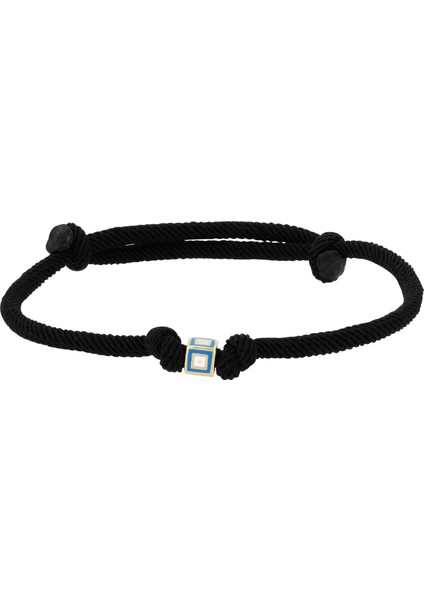 Altın Ipli Mineli Kübik Bileklik