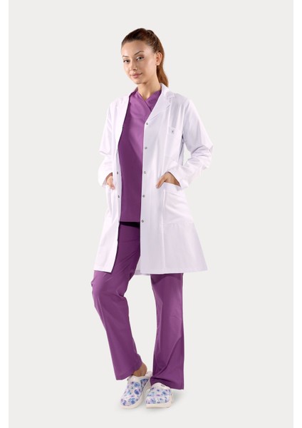 Uzun Kol Beyaz Orta Boy Klasik Yaka Doktor Hemşire Öğretmen Önlüğü Alpaka Kumaş fiyatları