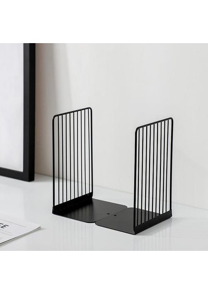 1 Adet Dosya Tutucu Standı Metal Masaüstü Kitap Raf Ve 1 Çift Bookend Kitap Standı Destek Masaüstü Raf Raf Tutucu | (Yurt Dışından)