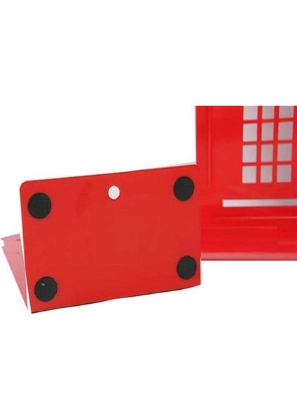 1 Çift Londra Telefon Kulübesi Tasarım Anti Skid Kitap Raf Tutucu Kırtasiye (Kırmızı) | Bookendends (Yurt Dışından) modelleri