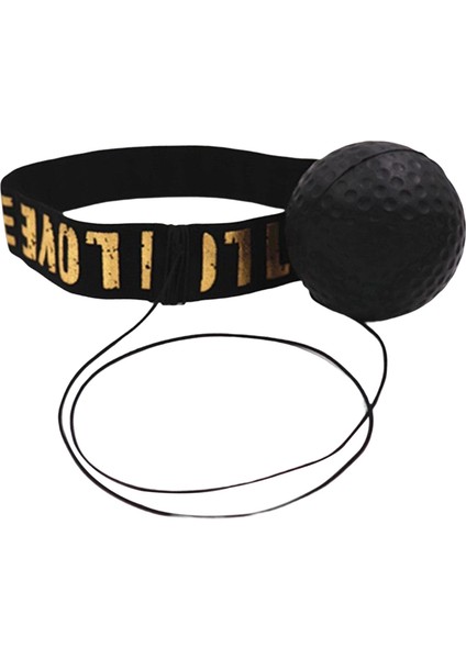 Boks Topu Kafa Bandı Mma Boks Ekipmanı Yumruklama Çantası Egzersiz Siyah Top (Yurt Dışından)