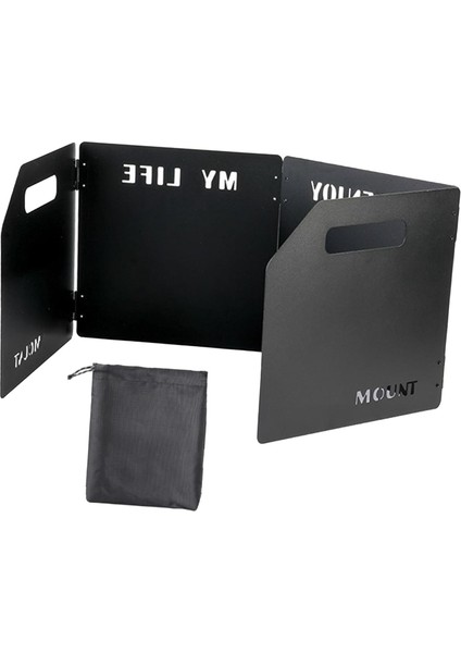 Kamp Fırını Ön Cam Rüzgar Koruyucusu W/ Barbekü Için Taşıma Çantası Kamp 4 Tabak Siyah (Yurt Dışından) fiyatları