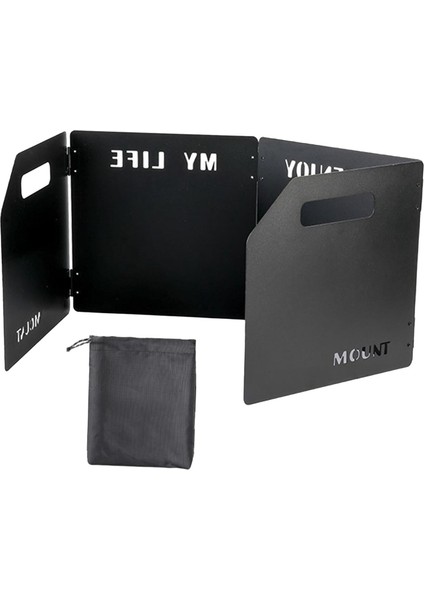 Kamp Fırını Ön Cam Rüzgar Koruyucusu W/ Barbekü Için Taşıma Çantası Kamp 4 Tabak Siyah (Yurt Dışından) modelleri