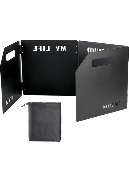 Kamp Fırını Ön Cam Rüzgar Koruyucusu W/ Barbekü Için Taşıma Çantası Kamp 4 Tabak Siyah (Yurt Dışından) indirimleri