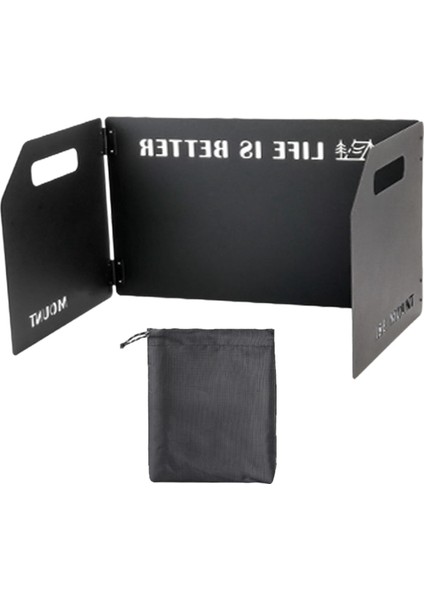 Kamp Fırını Ön Cam Rüzgar Koruyucusu W/ Barbekü Için Taşıma Çantası 3 Tabak Siyah (Yurt Dışından) fırsatları