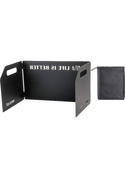 Kamp Fırını Ön Cam Rüzgar Koruyucusu W/ Barbekü Için Taşıma Çantası 3 Tabak Siyah (Yurt Dışından) indirimleri