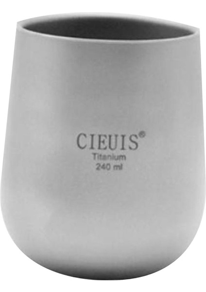 Taşınabilir Çift Duvarlı Titanyum Kupası Tencere Kahve Çay Kupası Içki Kampı 240ML (Yurt Dışından) modelleri