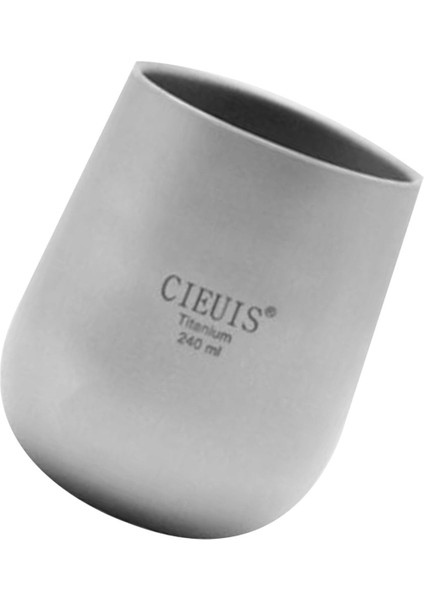 Taşınabilir Çift Duvarlı Titanyum Kupası Tencere Kahve Çay Kupası Içki Kampı 240ML (Yurt Dışından) fırsatları