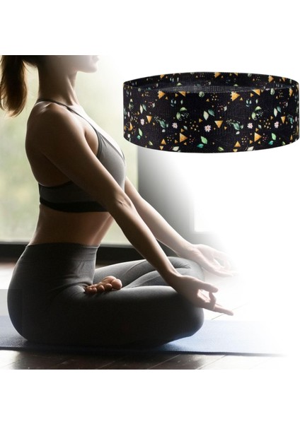 Direnç Bant Rahat Elastik Olmayan Çekme Yardım Egzersiz Bantları Booty Black Floral (Yurt Dışından) fırsatları