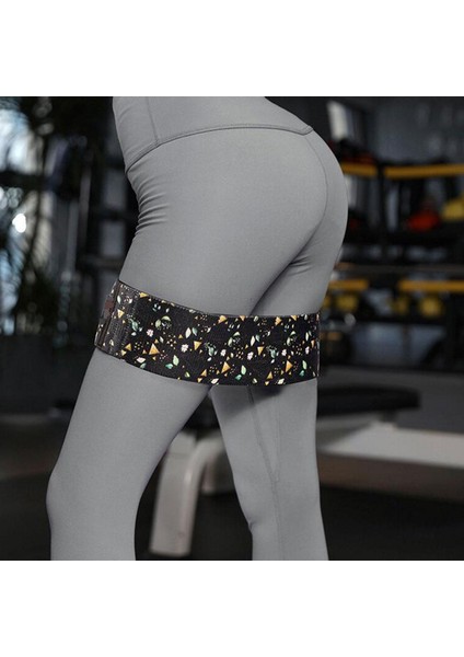 Direnç Bant Rahat Elastik Olmayan Çekme Yardım Egzersiz Bantları Booty Black Floral (Yurt Dışından) indirimleri