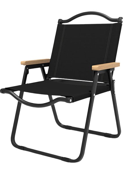 Katlanır Kamp Sandalyesi, Siyah Büyük Için Istikrarlı Katlanır Yük Taşıyan Konforlu Yürüyüş Koltuğu (Yurt Dışından)