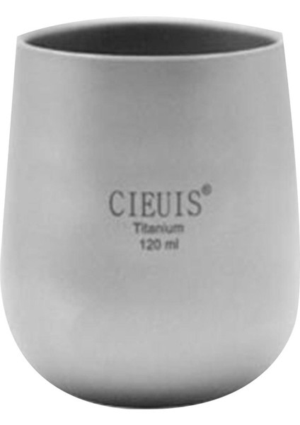 Ultralight Çift Duvarlı Titanyum Kupası Kahve Çay Kupası Içecek Tencere Kampı 120ML (Yurt Dışından)