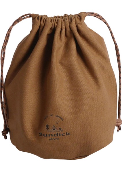 Canvas Drawstring Çantası, Tencere Taşıyıcı Dayanıklı Tencere Organizatörü Kamp Kahverengi Büyük (Yurt Dışından)