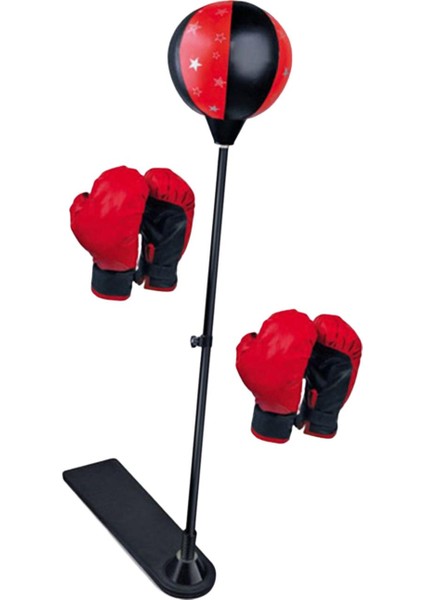 Çocuklar Yumruk Çanta Seti W/ayarlanabilir Stant Eldivenleri Yetişkinler Ev Egzersiz Çevikliği Iki Eldiven (Yurt Dışından)