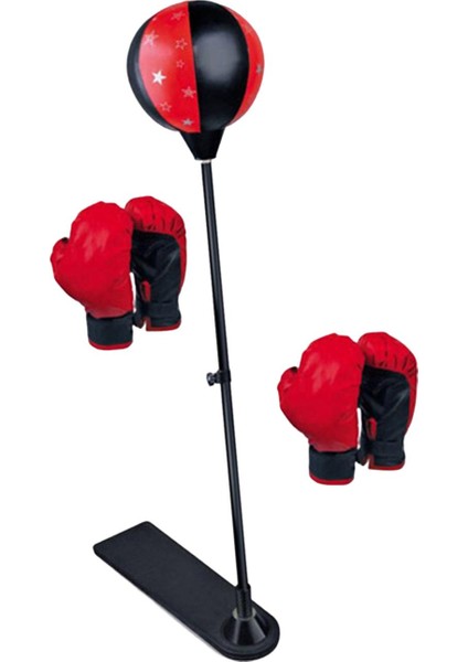 Çocuklar Yumruk Çanta Seti W/ayarlanabilir Stant Eldivenleri Yetişkinler Ev Egzersiz Çevikliği Iki Eldiven (Yurt Dışından) modelleri