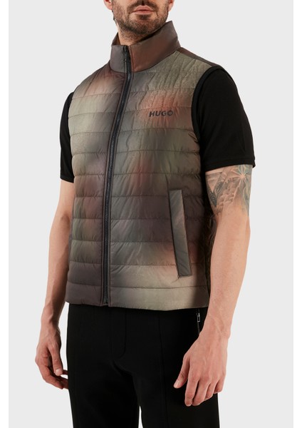 Regular Fit Fermuarlı Dik Yaka Şişme Yelek Erkek Yelek 50485247 960