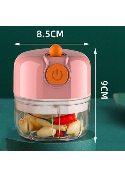 Elektrikli Sarımsak Kıyıcı Makinesi, Mini Taşınabilir Gıda Etli Işlemci Blender Soğan Fındısı 100ml Patates Mashers & Ricers (Pembe) (Yurt Dışından)