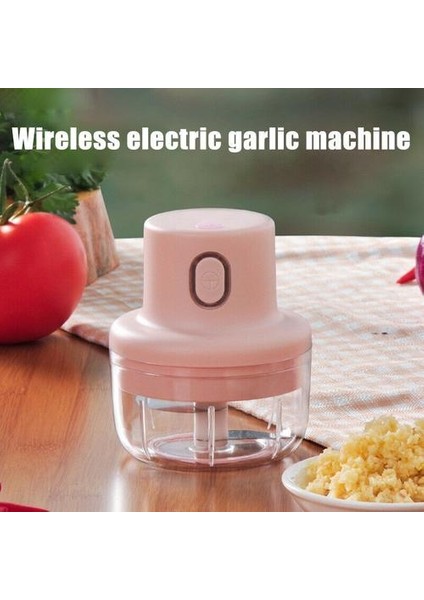 Kablosuz Kıyıcı Ev Elektrik Çok Fonksiyonlu Kıyılmış Tamamlayıcı Gıda Karıştırma Sarımsak Artifact Pişirme Makinesi Presler (Pembe, 250ml) (Yurt Dışından)