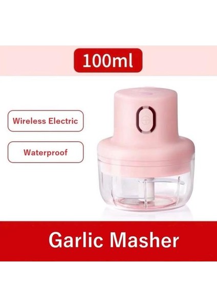 Kablosuz Kıyıcı Ev Elektrik Çok Fonksiyonlu Kıyılmış Tamamlayıcı Gıda Karıştırma Sarımsak Artifact Pişirme Makinesi Presler (Pembe, 250ml) (Yurt Dışından)