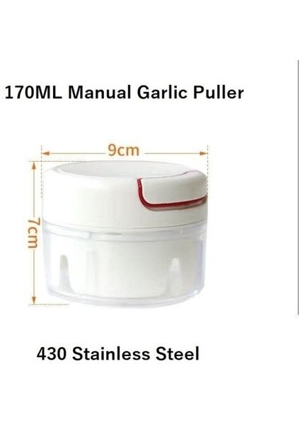 Kablosuz Et Öğütücü Ev Elektrik Çok Fonksiyonlu Kıyılmış Tamamlayıcı Gıda Karıştırma Sarımsak Artifact Pişirme Makinesi Presler (Beyaz, 170ml) (Yurt Dışından)