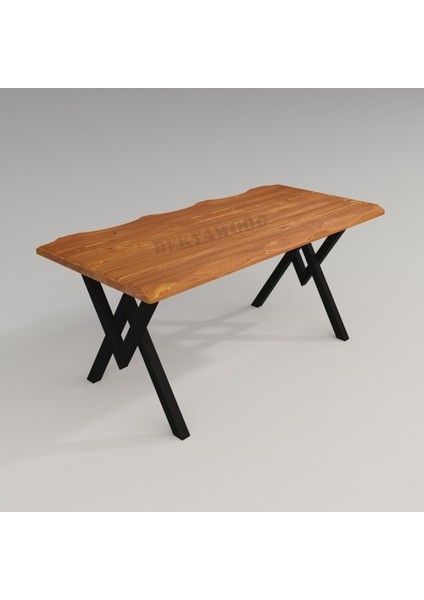 Masif Ahşap Laurus Sulamalı Yemek Masası 70*100 cm