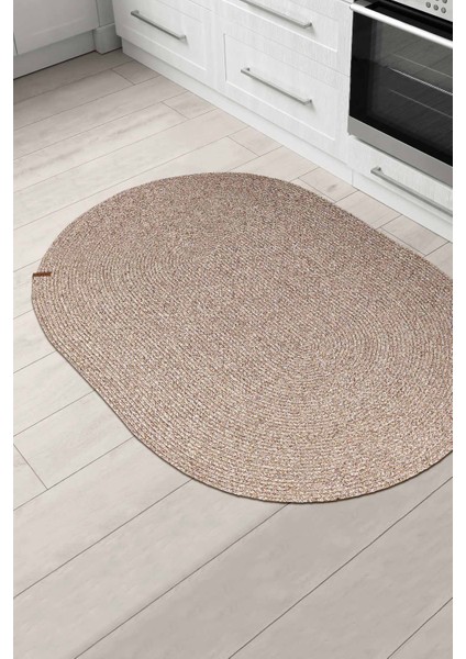 Cesta El Yapımı Örgü Natural Kilim 80x120 4012