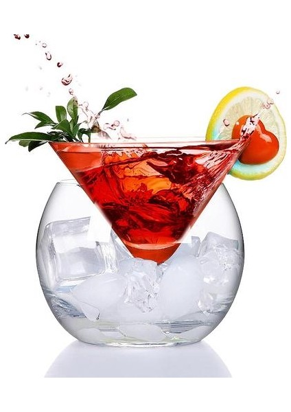 Parti Buzlu Koni Cam Top Tutucu Set Bar Moleküler Kokteyl Fincan Özel Içecekler Smoothies Kase Kupa | Şeffaf (Yurt Dışından)