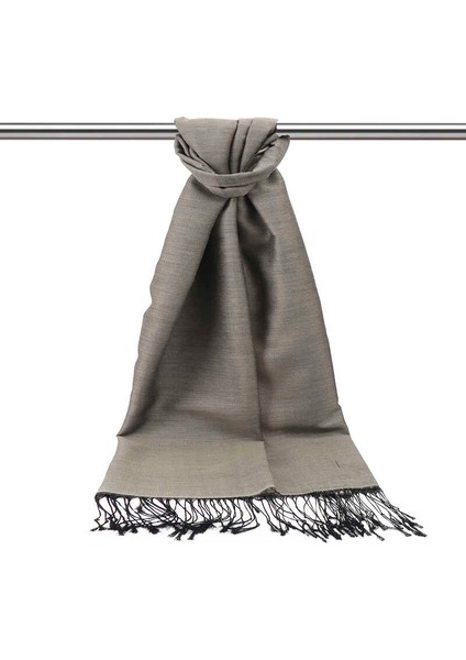 Siyah Taş Ipek Görünümlü Şal