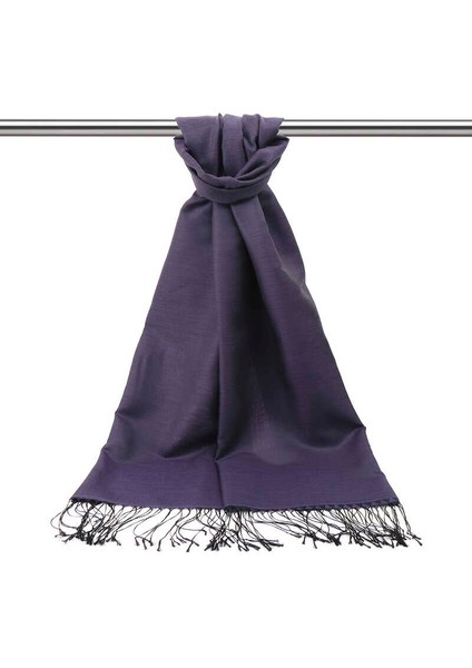 Siyah Mor Ipek Görünümlü Şal