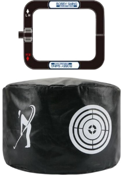 Golf Swing Trainer Seti Vuruş Çantası Yeni Başlayanlar Için Açık Hava Etki Gücü (Yurt Dışından)