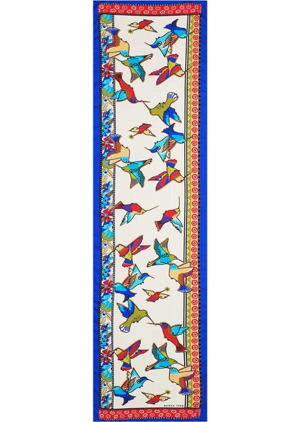 Sarı Yeşil Desenli Ipeksi Fular fırsatları