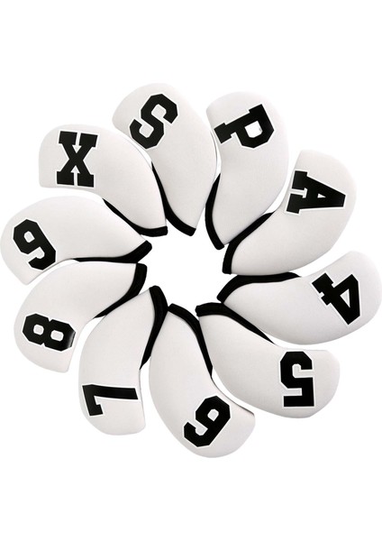 10PCS Golf Demir Kafa Örtüleri Numarası Etiket Sargısı Golf Demir Headcovers Aksesuarları (Yurt Dışından) fırsatları